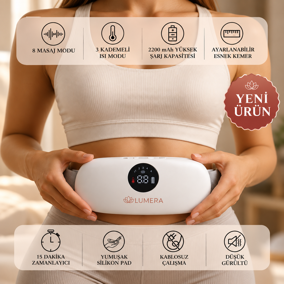 LUMERA Şarjlı Isıtıcı Regl Kemeri