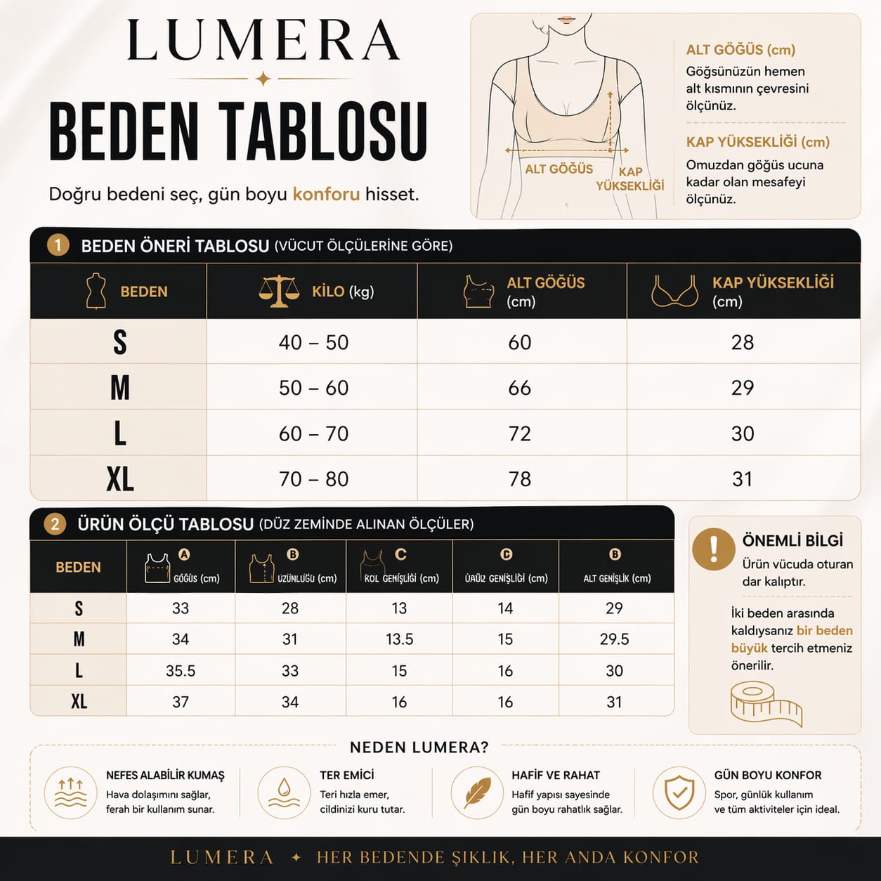 LUMERA Ter Lekesi Önleyici İç Tişört