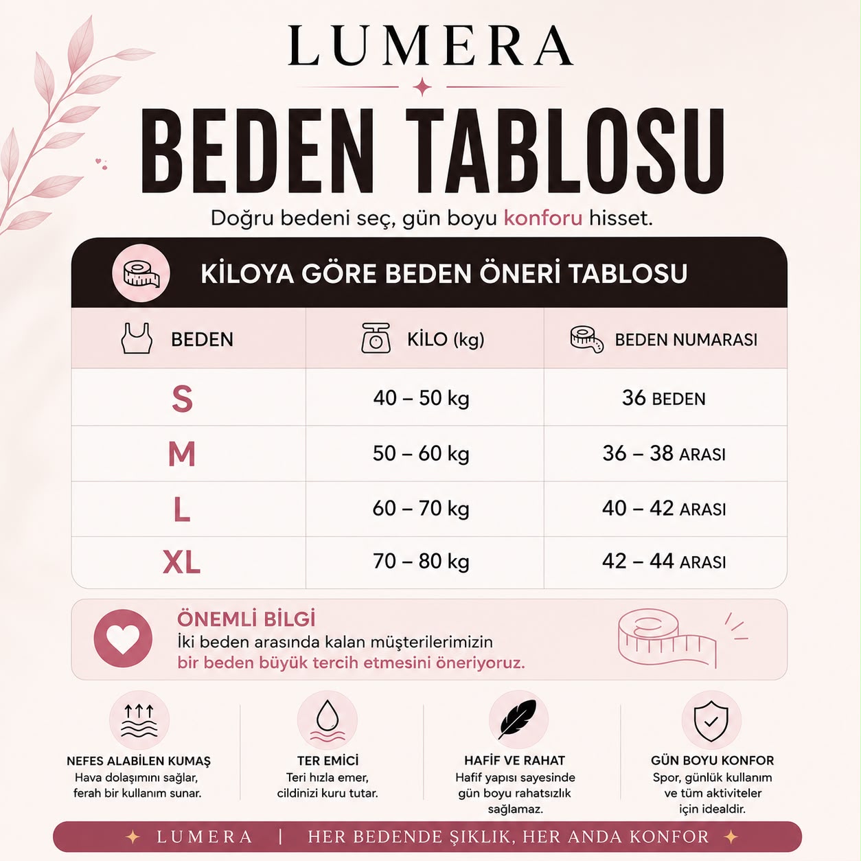 LUMERA Ter Lekesi Önleyici İç Tişört